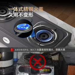康宝 燃气灶家用煤气炉罐双眼灶台式5.0大火力老式石油气猛火灶具 JZT-2ES202（天然气）