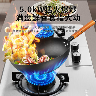 荣事达 JZY-KN108A 5.0kW猛火 液化气 双灶燃气灶