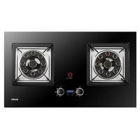 四季沐歌（MICOE）家用大火力嵌入式燃气灶5.0kW双九腔猛火灶具 双边180min独立定时 可调节底盘 1级能效 防爆玻璃 液化气 双九腔猛火+铜制火盖+定时
