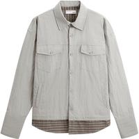 GXG 男装 双色潮流假两件衬衫 2024年春季GFX10301011 卡其色 180/XL