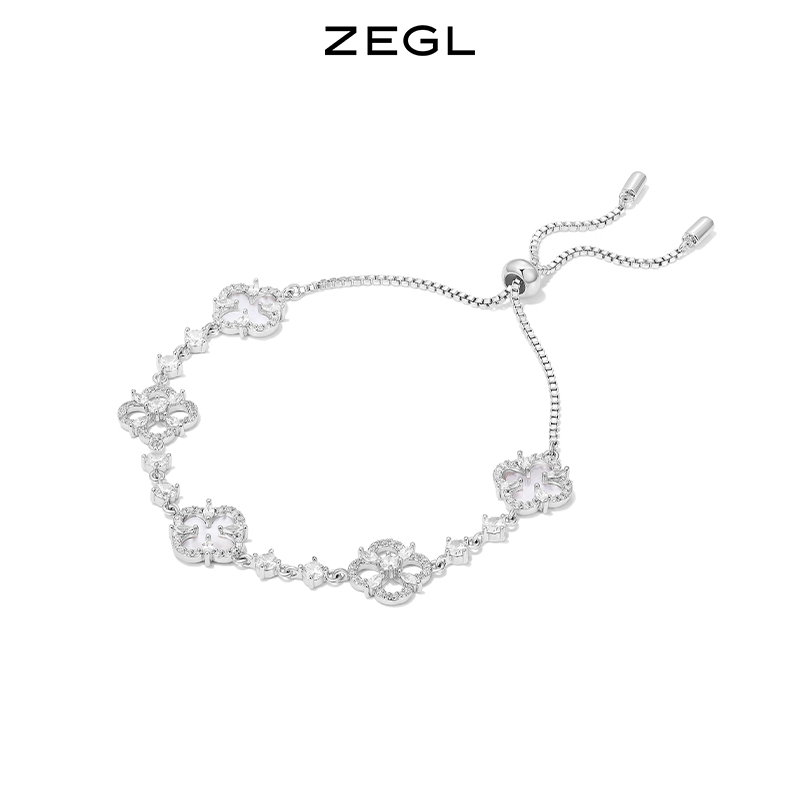 ZEGL设计师幸运四叶草手链女轻奢小众精致手饰生日礼物送女友闺蜜