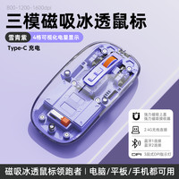 虎猫 FMOUSE 无线蓝牙AI透明鼠标磁吸电量可充电静音女生平板电脑笔记本办公
