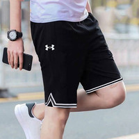安德玛男女同款春夏短裤跑步训练透气舒适运动裤 24500206-001 XS