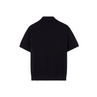Loro Piana/诺悠翩雅男装Empire Polo衫纯羊毛针织无扣短袖马球衫2025 海军蓝 44