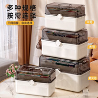 俏洁药箱家庭装大号药物收纳盒家用大容量药品医药箱医疗急救分类药盒 超大号3层【4人以上家庭】