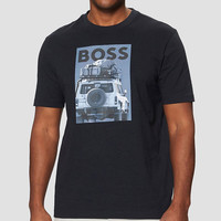 雨果博斯（HUGO BOSS）夏季运动潮流经典休闲男短袖T恤50535079 黑色 M