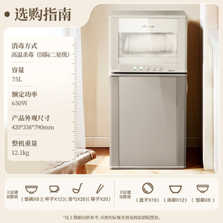  Bear/小熊 RTD80-C75D1 二星消毒 消毒柜