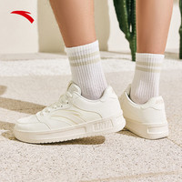 安踏轻松2丨板鞋男夏季经典简约运动鞋百搭小白鞋厚底休闲鞋 象牙白-2 42.5 (男9)