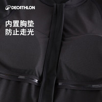 迪卡侬游泳衣女连体裙式抗氯防晒泳装显瘦泡温泉5416836 XL /2XL 深藏青色