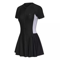 迪卡侬【新品】游泳衣女连体裙式抗氯防晒泳装显瘦泡温泉5416818