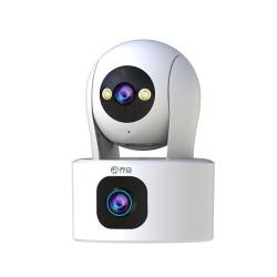 乔安 双摄1000万 无线WiFi网络高清夜视 360度全景云台 室内监控摄像头 64G