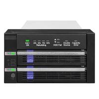 ICY DOCK 2盘位2.5/3.5英寸磁盘阵列RAID内置热插拔硬盘盒 MB901SPR-B