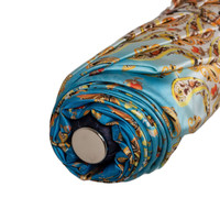 PASOTTI蓝色欧式宫廷风女士折叠伞黄铜镀金手柄遮阳伞晴雨伞 【折叠】蓝色欧式