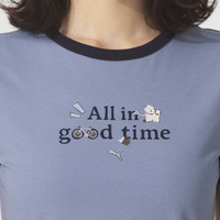 Puma/彪马ALL IN GOOD TIME女子圆领短袖梭织长裤户外休闲运动服