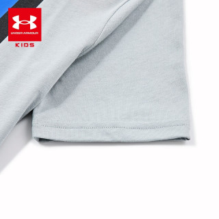 安德玛（Under Armour）【库里系列】男童短袖T恤夏篮球运动圆领T恤1390409 灰色  150 