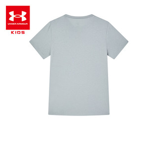 安德玛（Under Armour）【库里系列】男童短袖T恤夏篮球运动圆领T恤1390409 灰色  150 