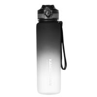 UZSPACE运动水壶大容量带吸管水杯男士成人户外水杯塑料大号杯子 渐变红 吸管杯  9031- 650ml