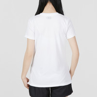 UA安德玛Tech SSC白色短袖宽松T恤女运动服透气半袖1277207-100 M
