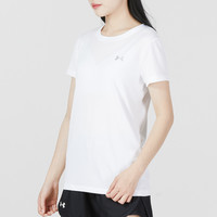 UA安德玛Tech SSC白色短袖宽松T恤女运动服透气半袖1277207-100 XL