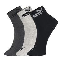 PUMA彪马袜子男士运动风休闲中筒袜3双装 黑灰组合