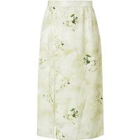 红袖奥莱夏季新款女装印花开叉半身裙长裙 602