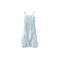 森马连衣裙女荷叶边2025吊带碎花雪纺裙浅春系Dress in light