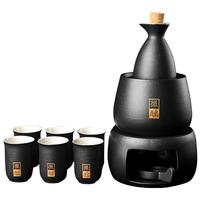 不拙茶具配件温酒器父亲节送爸爸整套高档黑陶微醺10入 1-【礼盒】黑陶微醺10件套