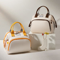 贝昔 妈咪包小号多功能轻便单双肩手提饭盒包母婴外出遛娃婴儿推车挂包 蓝调轻语