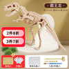 心欣贝 儿童钻石宝藏石膏盲盒挖宝石考古挖掘玩具寻宝敲恐龙手工化石女孩 霸王龙化石(带报纸+手套+工具)