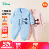 Disney baby 迪士尼宝宝童装儿童秋冬夹棉保暖前开连体衣柔软舒适哈衣打底衣爬爬服 ZD4DL017浅蓝 90