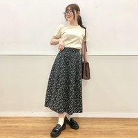 日潮跑腿UNIQLO优衣库25夏女装棉质碎花茧形半身裙长裙裙子476319