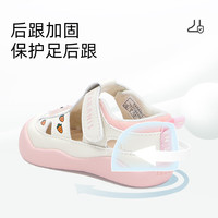 泰兰尼斯童鞋夏季儿童包头学步凉鞋男宝宝透气软底女童机能鞋 白/蓝/红 24 适合脚长14.5cm