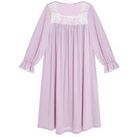 爱慕24秋冬睡美人睡衣女长袖带胸垫舒适莫代尔秋冬家居服睡裙