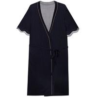 爱慕追光2025夏睡衣女莫代尔柔软舒适家居服中长睡袍外披AM48A711