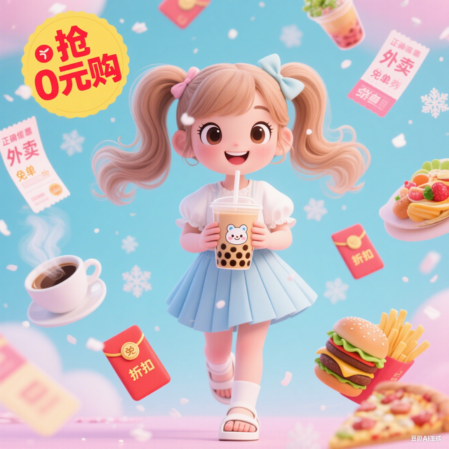 促销活动、疯狂星期六：这个夏天，甜妹集合！抽外卖0元购，福利和甜度都给你拉满