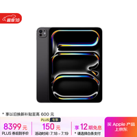 苹果 Apple iPad Pro 2024款 M4版 11英寸 平板电脑 无线局域网机型 256GB 深空黑色