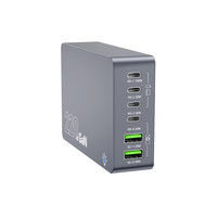 220W大功率氮化镓充电器多口USB插头100W PD快充适用安卓苹果手机平板笔记本电脑通用桌面充电站英欧澳规插座