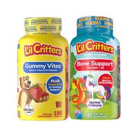 小熊糖（L'ilCritters）丽贵儿童复合维生素软糖190粒+独角兽优钙软糖120粒0防腐营养包 