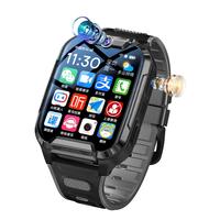 HUWXMAXI品牌机适用儿童电话手表小初高中生青少年防水可插卡GPS定位5G全网通米机智能手表 高配黑【高清双摄长待机+可上课管控+超清大屏】