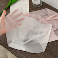 雅鹿5条装夏季超薄女士冰丝内裤女无痕速干性感大码纯色舒适三角裤头 5条颜色 XL