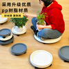 卉馨园艺钢化可移动花盆托盘 带轮塑料加厚垫底花盆底座 接水托盘 18#花盆盆垫-白【无轮】