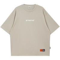 杰克琼斯男士短袖T恤男装2025年夏季重磅纯棉宽松打底衫刺绣