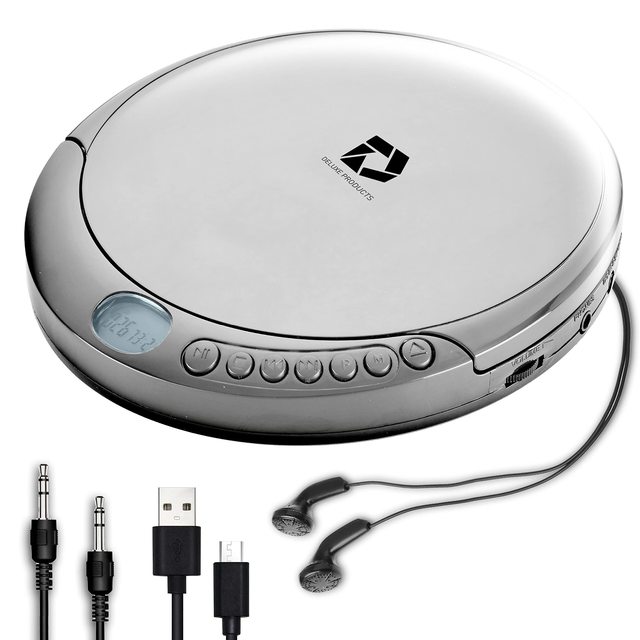 DELUXE Products 豪华便携式CD播放机播放器 60秒防跳 CD/CD-R/CD-RW 耳机/AUX
