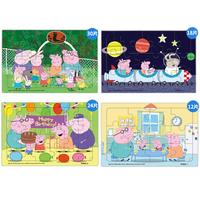 小猪佩奇(Peppa Pig)拼图儿童幼儿进阶版2-8岁早教拼插玩具女孩儿童节 进阶B【12-18-24-30片共8张(2-4岁)
