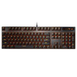 雷柏 V500PRO 104键 有线机械键盘 黑色 雷柏茶轴 单光