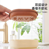 bdo宿舍水桶洗澡洗漱装水储水脏衣圆桶盆套装带盖三件套家用泡脚 【洗漱2件套】皂盒+牙杯 0.5L 2个
