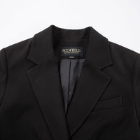 SCOFIELD女装翻领通勤收腰西装外套简约商务西服春秋季 黑色(西装) XL 175