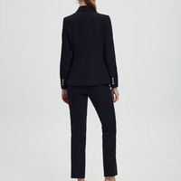 SCOFIELD女装翻领通勤收腰西装外套简约商务西服春秋季 黑色（西裤） XL 175