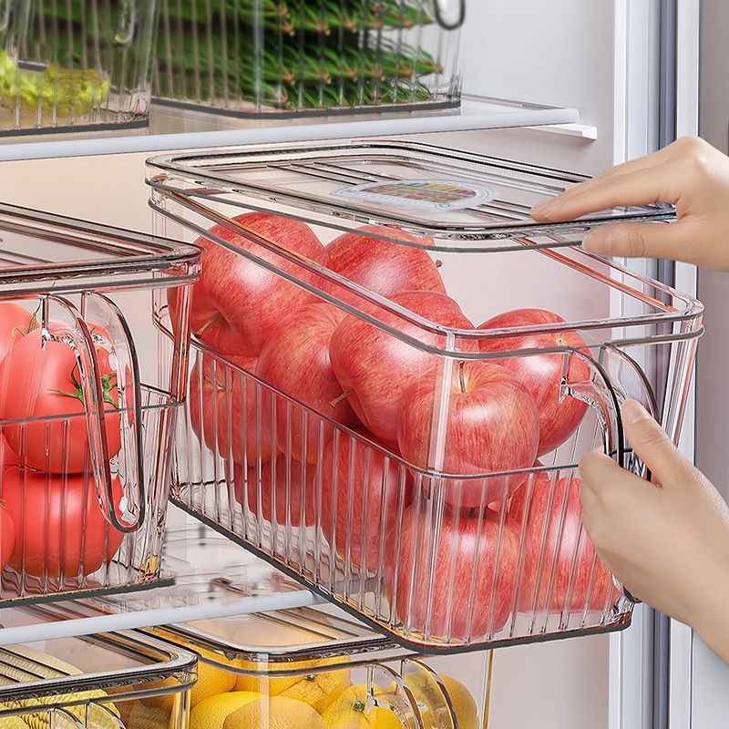 家爵士冰箱食物收纳盒保鲜盒食品级鸡蛋水果冷冻专用厨房整理储物盒神器 【1个装25.1*13.4*13.2】-大号 食品级PET材质【10年用不坏】