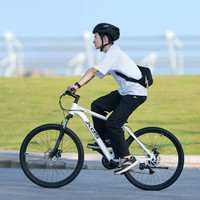 喜德盛（xds）山地自行车黑客350 X6铝合金车架21速变速机械碟刹 旭日310象牙白17寸